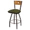 Holland Bar Stool Co 25" Swivel Counter Stool, Brnz Finish, Med Back, Graph Parrot Seat X830 - alternate 1